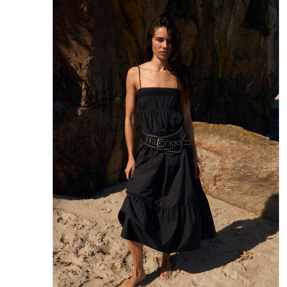 Black Tiered Maxi Dress
